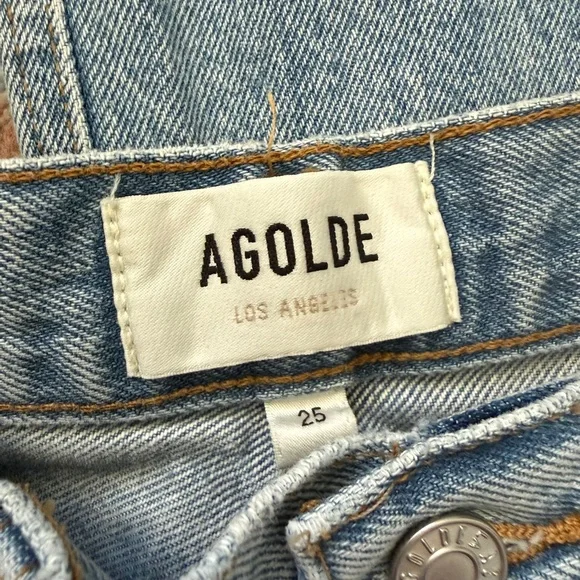 Agolde Dame High Rise Wide Leg Denim Jeans — Size 25 - Picture 6 of 7